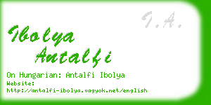 ibolya antalfi business card